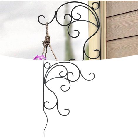 Europäischer Wandblumenkorb aus Schmiedeeisen, dekorativer Hängekorb, Blumenständer, Accessoire für Wohnzimmer- oder Balkonpflanzen (1/5)