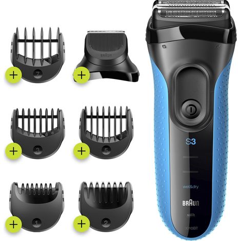 Braun Series 3 Shave&Style 3010BT Foil shaver Trimmer Schwarz - Blau Herrenrasierapparat (3-3010BT) (1/4)