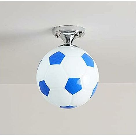 Fußball-Deckenleuchte, Kronleuchter für Kinderzimmer, Innenbeleuchtung, Kronleuchter mit kreativer Persönlichkeit, Wohnzimmer, Esszimmer, Schlafzimmer, warme Beleuchtung, 20 cm (blau), DEBUNS (1/5)