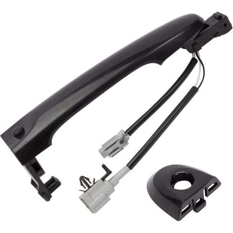 Türgriff außen links vorne, Fahrerseite, passend für Nissan Juke F15 (2010–2022), Schwarz, 80644-1FA5A, 80644-3WC2A, 80640-3WC2A-Crezuo (1/4)