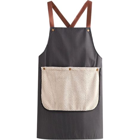 Tablier de barbecue pour hommes Tablier de pâtisserie et de cuisine avec poches - adapté au jardinage, au barbecue, à la peinture, au nettoyage, aux salons de coiffure et aux ateliers, avec une servi (1/5)