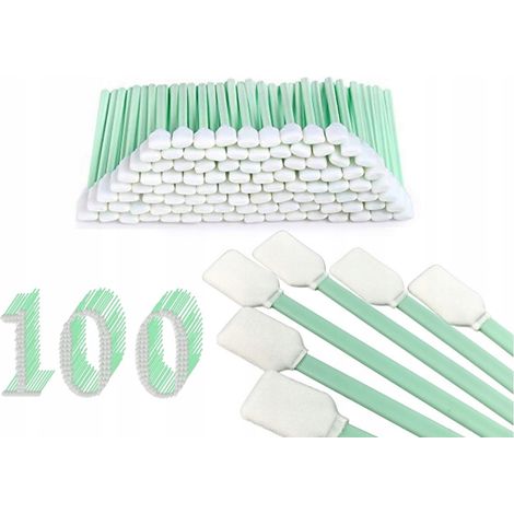Staubfreie Schaumstoffstäbchen zur Reinigung von Druckköpfen und Optiken, 100 Stück (1/5)