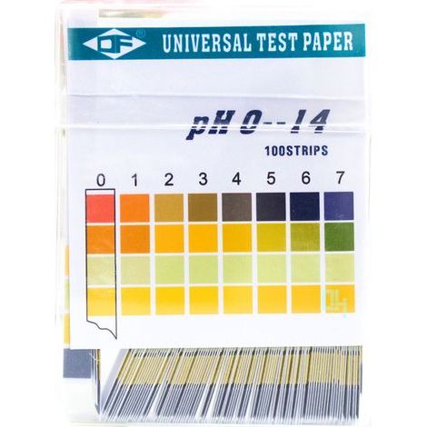 pH-Papier 0-14, 100 präzise Teststreifen zur schnellen Messung von Säuren und Laugen (1/5)