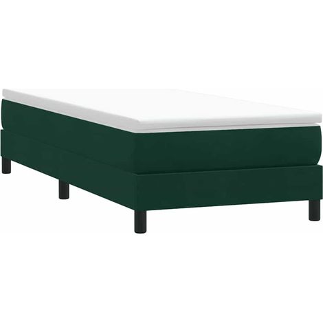 Sommier à lattes de lit sans matelas vert foncé 90x210 cm (1/5)