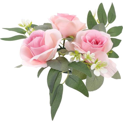 Couronne de Bougies Fleur Rose Artificielle, Décoration Mariage Cérémonie (1/5)