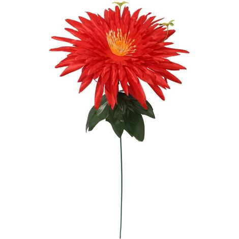 Fiore di aster artificiale rosso, altezza 55 cm (1/3)