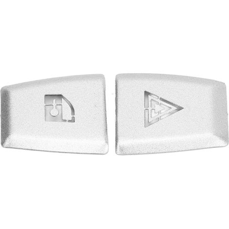 2 Pastilles Autocollantes Interrupteur Double Flash Argent Aluminium Alliage Accessoire Auto Remplacement Compatible X3 E83 2006-2010 (1/5)