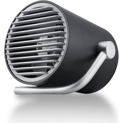 noir-petit Ventilateur Usb Ultra Silencieux - Mini Ventilateur De Table Portatif Avec Technologie Du Vent Turbo (1/5)