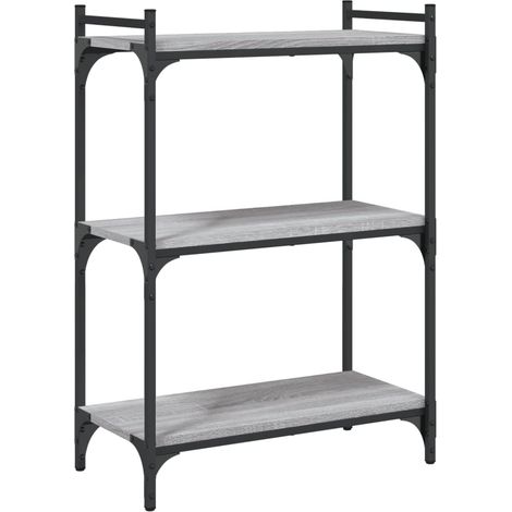 Maison Exclusive - Bücherregal 3 Böden Grau Sonoma 60x30x86 cm Ho