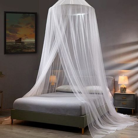 Moustiquaire de Lit - Ciel Étoilé Fluorescent - 0.6 x 2.5 x 1.2 m - Blanc - Pour Enfant (1/5)