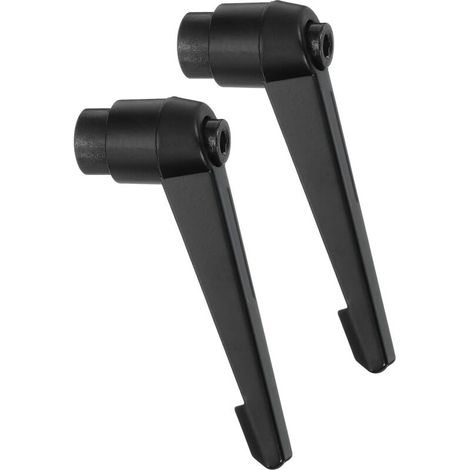 2 x Manette de Serrage Rapide Réglable M12 avec Filetage Femelle pour Machines Outils, Noir (1/4)