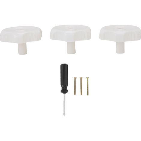 Ortviai Poignée de Fenêtre et Ventilation pour Camping-car – 3 Pièces en ABS Blanc, avec Tournevis inclus (1/5)