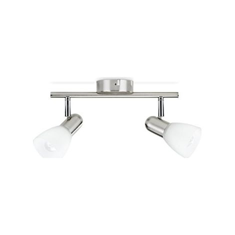 Philips Burlap Spot en saillie à 2 points lumineux (Blanc/Aluminium) - Culot E14 (1/5)