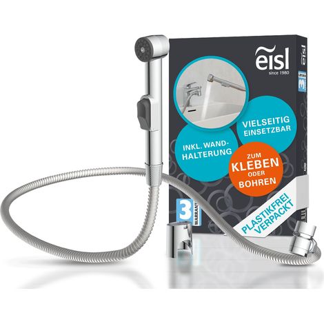 EISL Waschbeckenbrause Bidet-Handbrause Bad Waschküche Waschbeckendusche Set mit Schlauch Adapter Toilettenbrause Hundebrause Mit Halterung Antikalk DX25 (1/5)