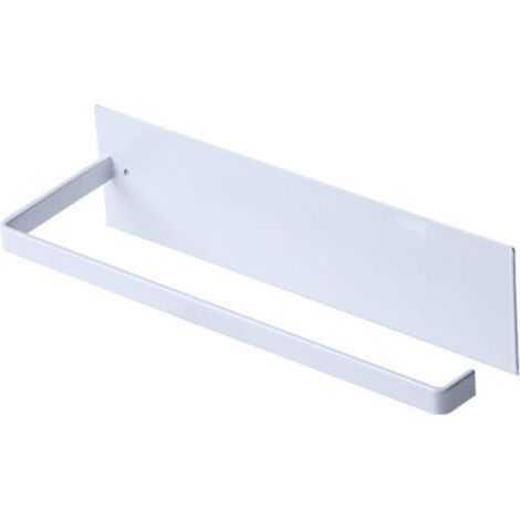 APEX - Porte Essuie-Tout, Porte-Papier Cuisine Mural, Supports pour Papier Essuie Tout sans Perçage, Porte-Rouleau Cuisine en Métal, Dérouleur Sopalin Auto-Adhésif Cuisine, 22cm - Blanc (1/5)