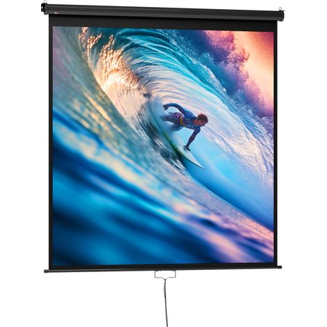 Écran de projection 99 pouces pour vidéoprojecteur TV et Home Cinéma, 4K HD, format 1:1, 178 x 178 cm (1/5)