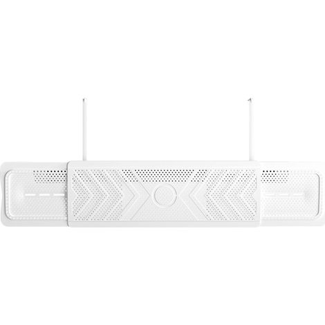 Deflector de aire acondicionado, cubierta para aire acondicionado, paravientos ajustable de montaje en pared con diseño a prueba de polvo, control de la dirección del flujo de aire para baños, dormito (1/5)