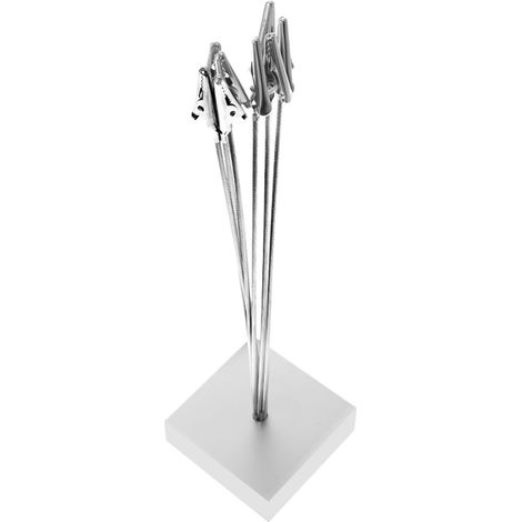 Support Photo Arbre Porte-photo Avec Clips Métal 8 Pinces Argenté Base Carrée Décor Bureau Photo Souvenir