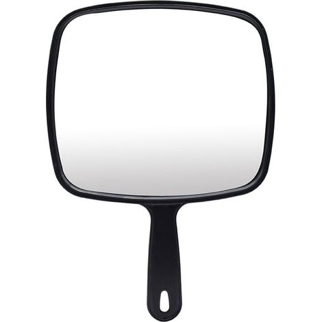 Miroir À Main - Rectangulaire 25 x 15 cm - Verre Réfléchissant Clair - Poignée Antidérapante - Pour Coiffure Maquillage Dentisterie - 1 Pièce