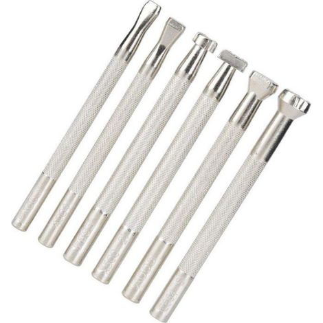 Outil De Marquage Cuir - Ensemble De 6 Tampons Gaufrage Et Sculpture - Pour Sellerie Et Travail Du Cuir - Lot De 6 Pièces (1/4)