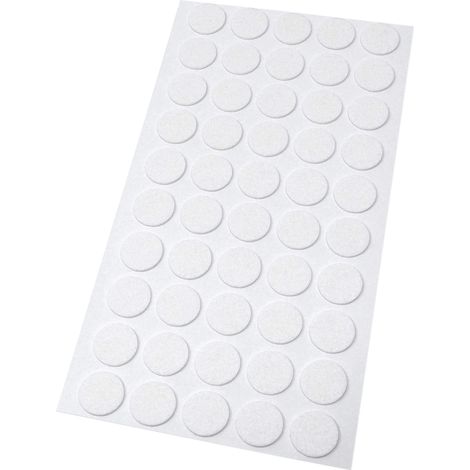 Adsamm® / 50 x feltrini autoadesivi ultrasottili/Bianco/ø 16 mm/Rotondo/piedini per mobili in feltro extra fine da 1.5 mm di spessore/pad protettivi per arredi (1/4)