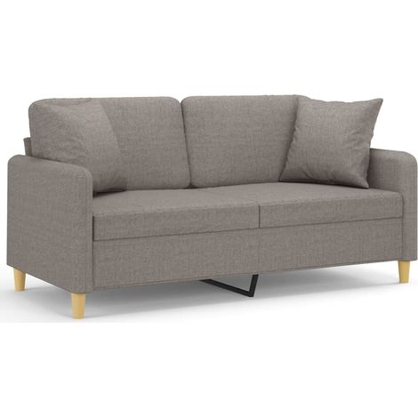 Maison Exclusive - Divano a 2 Posti con Cuscini Tortora 140 cm in Tessuto
