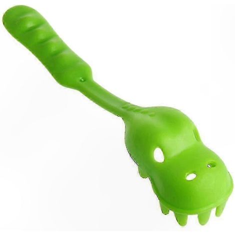 Set aus 2 Dinosaurier-Pasta-Besteckteilen für Kinder, Servierlöffel und -gabel, lustiges Essset, passendes Küchenaccessoire. (1/5)