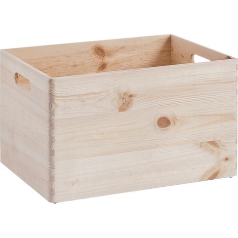 Zeller Organizzatore cassa di immagazzinaggio in legno naturale 30 litri