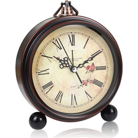 Réveil Style Ancien - Analogique et Complètement Silencieux - Pour un Sommeil Paisible
