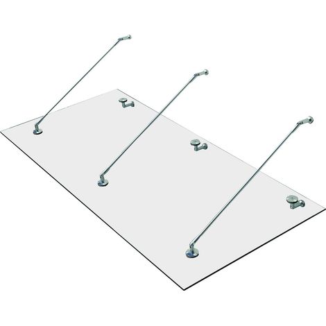 Vordach Glasvordach Sicherheitsglas Edelstahl 200X90Cm