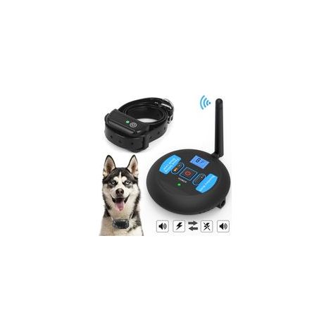 Collier de Dressage pour Chiens Rechargeable,Portée de 200m,avec Mode Vibration,Son, et Choc Statique,Adapté Aux Chiens de Petites et Moyennes Tailles,Noir