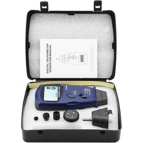 SM6236E Laser-/Kontakt-Drehzahlmesser, 5-stellig, 18 mm digitales LCD-Drehzahlmessgerät