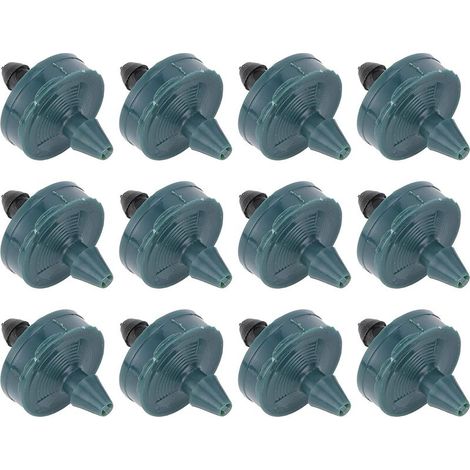 100 Pcs émetteurs de Goutte à Goutte Compensateurs, 8L Pression Goutteur D'irrigation à Compensation, Stabilisateur de Débit D'irrigation de Jardin Détachable pour Tuyau ID 4 mm OD 7 mm (1/5)