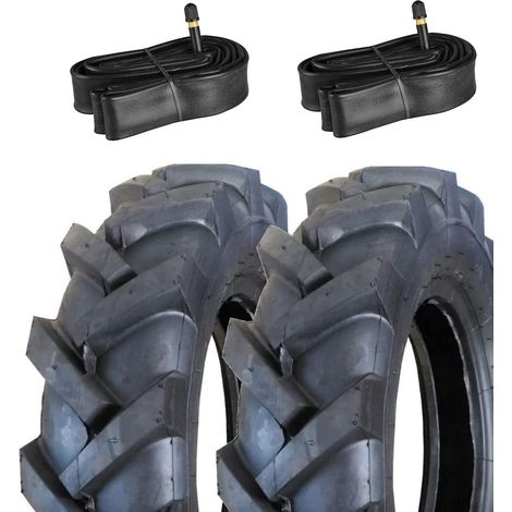 2 Pneus + chambres d'air pour TRICHEUSE 4.00-8 TM RENFORCÉS 4PR Caoutchouc Roues PNEUS FALCIAERBA FALCIATUTTO Tondeuse Moteur-tracteur