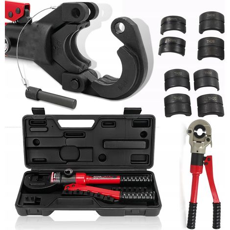 Zaciskatrice Idraulica per Tubi PEX con Set di Raccordi – Precisione e Durata TH16-32, Blocco Automatico Installazioni Professionali
