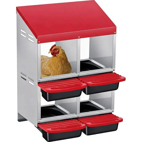 Nido di galline, design antigoccia, installazione flessibile, rosso, quadruplo, doppio (1/2)