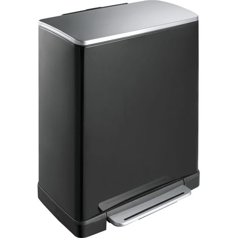 POUBELLE DE RECYCLAGE DES MÉTAUX E-CUBE NOIR 28 +18 L - VB 926846 BLACK (1/4)