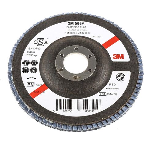 Disque abrasif 3M, P80, Ø 125mm ( Prix pour Boîte de 10 )