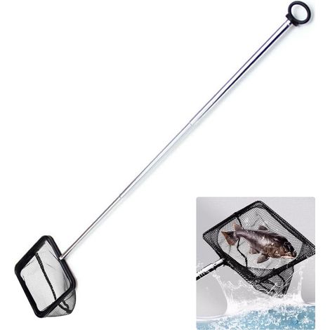 1 Épuisette Aquarium, Poignée Télescopique 21-40cm, Maille Fine Nylon, Acier Inoxydable, Pour Fish Tank Crevette