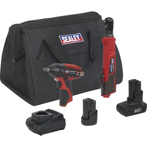 Sealey CP1200COMBO8 2 x SV12 Series Cordless Power Tool Combo Kit 12V - 2 Batteries (1/2)