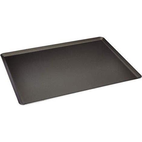 De Buyer Teglia e tortiera in Alluminio Antiaderente RETTANG. ALLU. SP. 2 MM con Rivestimenti ANTIADER. 40X30X1 CM 30-8161.40, Nero, Lunghezza cm 40, larghezza cm 30 (1/4)
