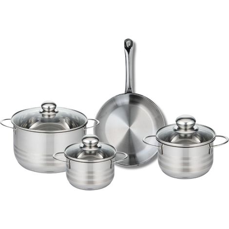Ensemble de 1 Poêle de cuisson 24 cm et 3 faitouts 14, 16 et 20 cm Elo Profi Brillant (1/5)