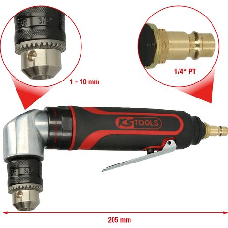 KS Tools 10 mm Druckluft-Winkelbohrmaschine (1/9)