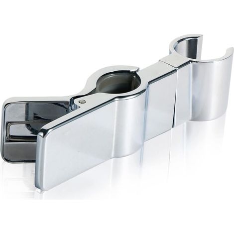Support de Douchette,Accroche Pommeau de Douche Support Réglable pour Barre de Douche Pince de Douche Sans Percage Convient Aux Tringle 18-25 mm -Acier Inoxydable Chrome (1/5)