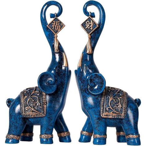 Statues d'éléphants, décoration porte-bonheur, pour agrémenter votre salon (1/5)