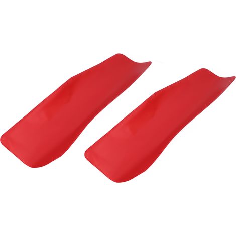 2 Pièces Outil de Vidange Huile Flexible Guide d'Évacuation Eau Entonnoir Plaque 37x17cm Kit pour Machine Rouge