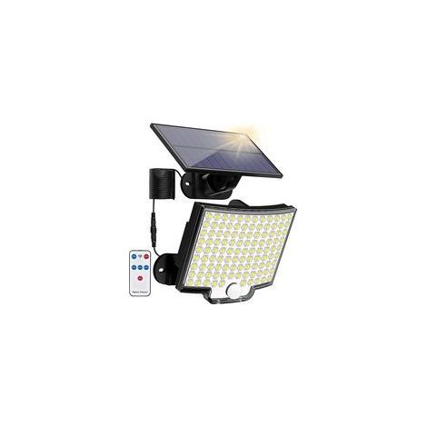 Applique solaire murale avec 106 LED, grand angle de 120°, câble de 5 m, sécurité extérieure (1/5)