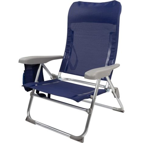 Aktive Chaise Pliante Slim Bleu Marine Confortable