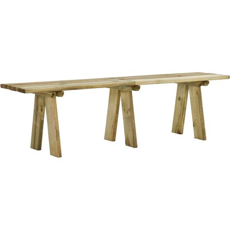 Banco de jardín Muebles de exterior para terraza terraza 160 x 38 x 45 cm madera maciza de pino impregnada 020011265
