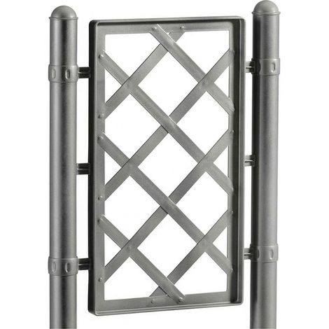 Spalliera grigia Modulare per Piante Rampicanti Grigliato in Plastica 43x52 cm con Giunti e Tappi Supporto Traliccio rete Divisorio Grigliato per Giardino e Balcone Made in Italy